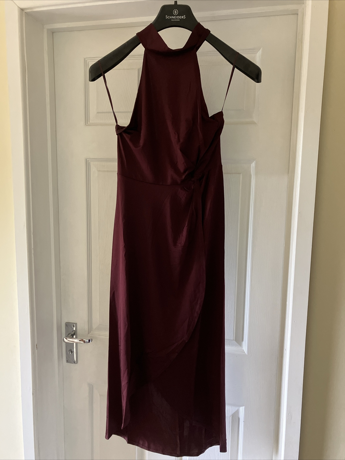 Ted Baker Red/ Burgundy Halter Neck Dress NEW RRP £135 - Open Back/ Knot Waist