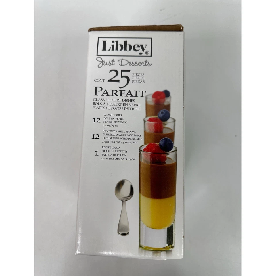 Libbey Just Desserts Parfait Glass Containers Set Of 24 Pieces - Image 3 of 4