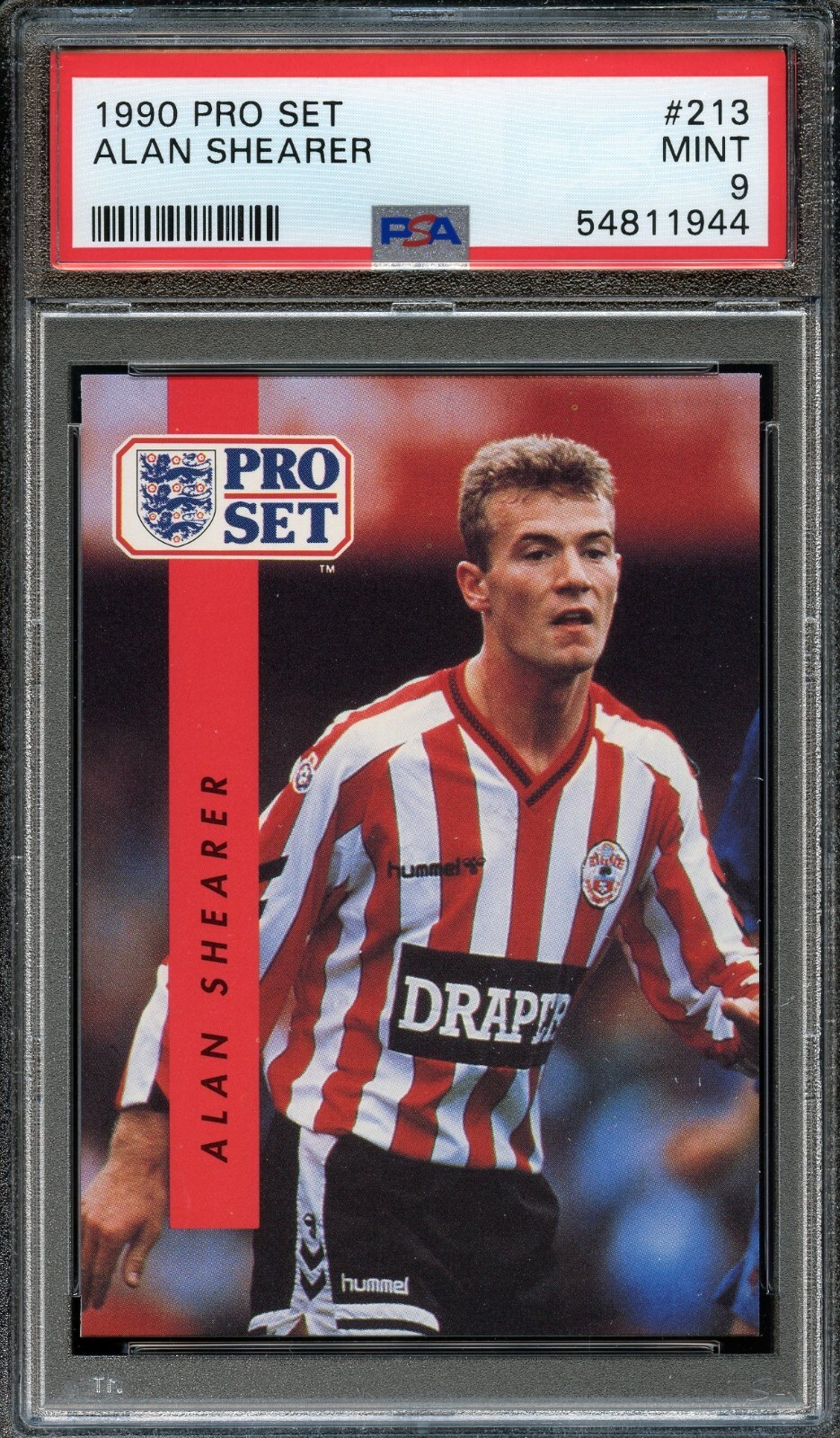 1990 Pro Set ALAN SHEARER #213 RC Southhampton Premier League HOF PSA 9 QTY