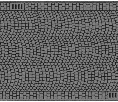 NOCH 60722 Kopfsteinpflaster, 100 x 6,6 cm Spur H0