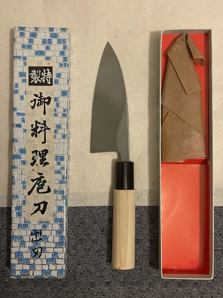 Japanese Deba knife 130mm Sakai Kanenobu 堺兼信 Ajikiri kitchen knife - Image 2 of 4