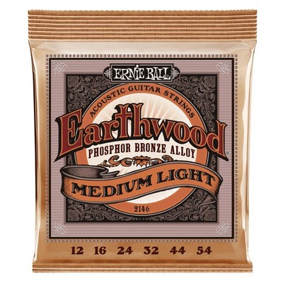 Ernie Ball Earthwood Phosphor Bronze Medium Light Acoustic Strings (12-54)