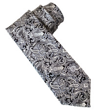 Stefano Ricci Black  Silver Tie 100 Silk Luxury Collection Made in Italy New