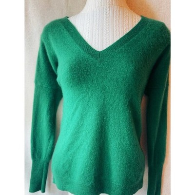    J.Crew 100% Cashmere V-Neck Sweater   Emerald Green   XS   Lucky Charm