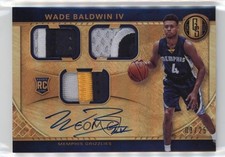 2016 Gold Standard Rookie Jersey Triple Prime AU /25 Wade Baldwin IV Auto 13c7