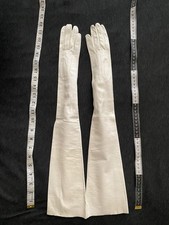 VTG Ladies White Leather Opera / Wedding Gloves; Size 6 1/2, Unworn