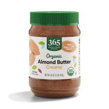 Organic Creamy Almond Butter 16 oz Natural Spread Healthy Snack