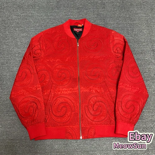 Blouson bombardier rouge brodé SS14 Supreme Uptown neuf