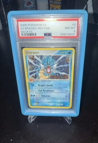 2005 Pokémon Ex Deoxys Gyarados Reverse Foil #8 Stamp PSA 8 NM-MT 8/107