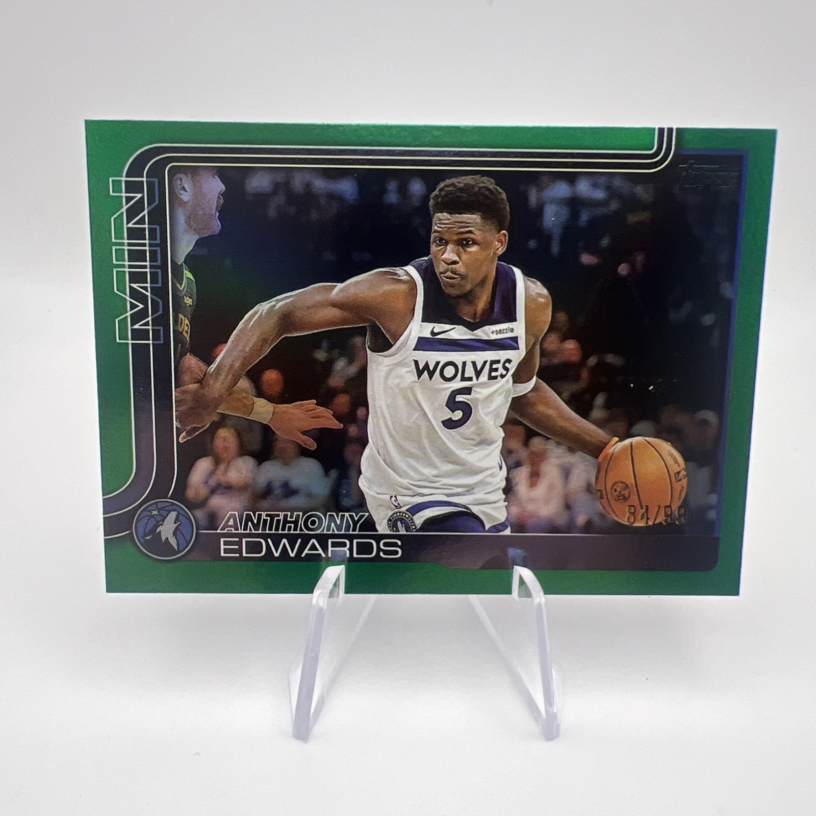 2025-26 Topps #108 Anthony Edwards Green Rainbow #/99