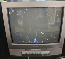 Y2K - Toshiba MV20Q41 20" CRT TV/VCR Combo Silver Gaming - WORKS - RARE DUCK  