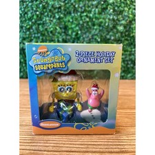Vintage Spongebob Squarepants 2 Piece Holiday Ornament Set 2004 Christmas