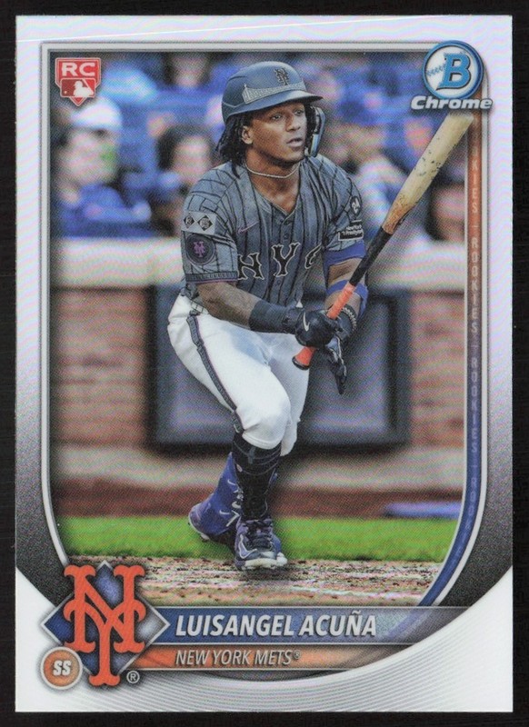 2025 Bowman Chrome Red Logo SP Luisangel Acuna Rookie #32 GS1-3