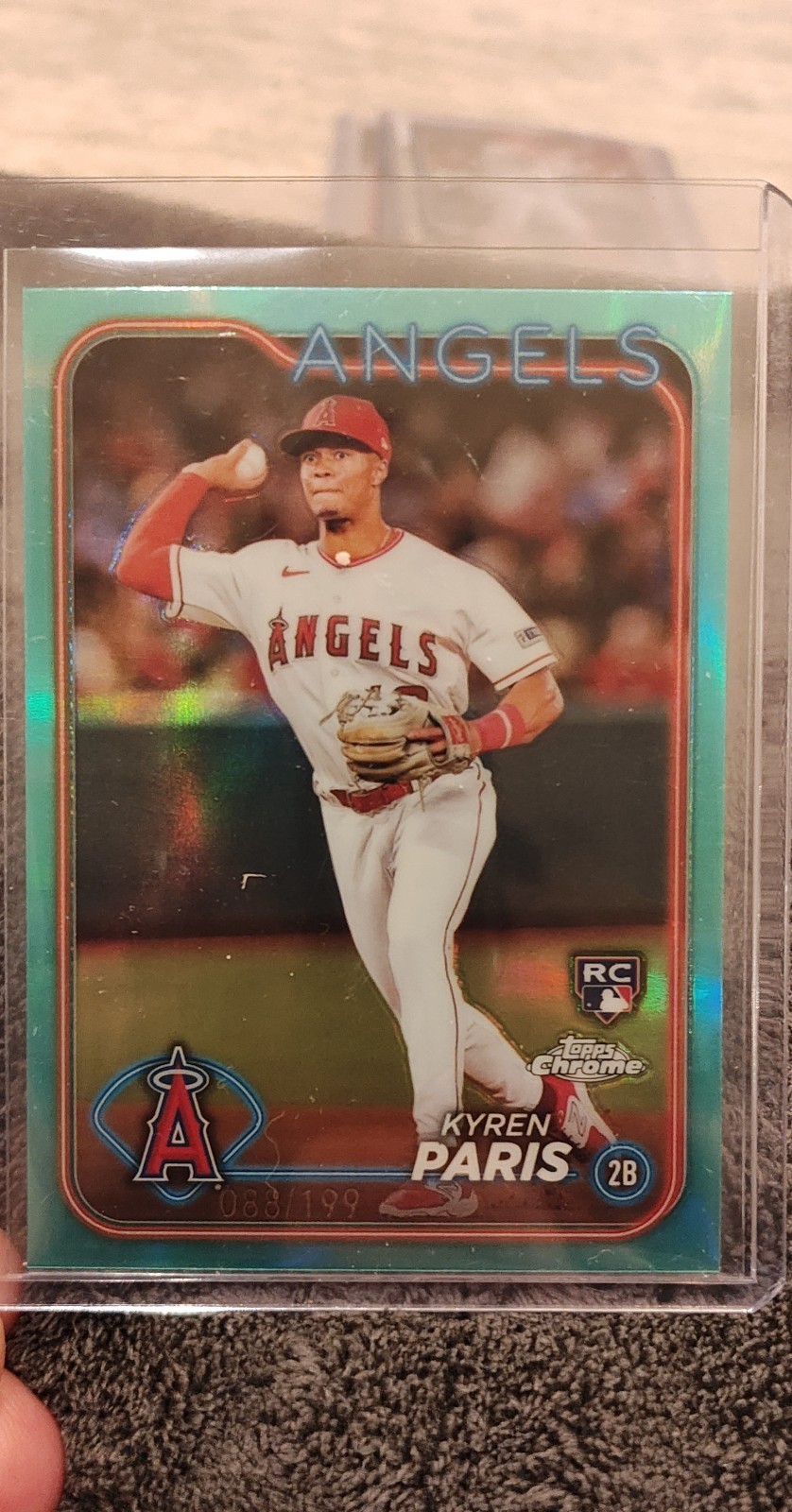 2024 Topps Chrome - Kyren Paris #151 Aqua Refractor /199 (RC)