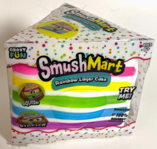 SmushMart Rainbow Layer CAKE Squishy Crazy Fun Scented TikTok Toy NEW SHIP FAST