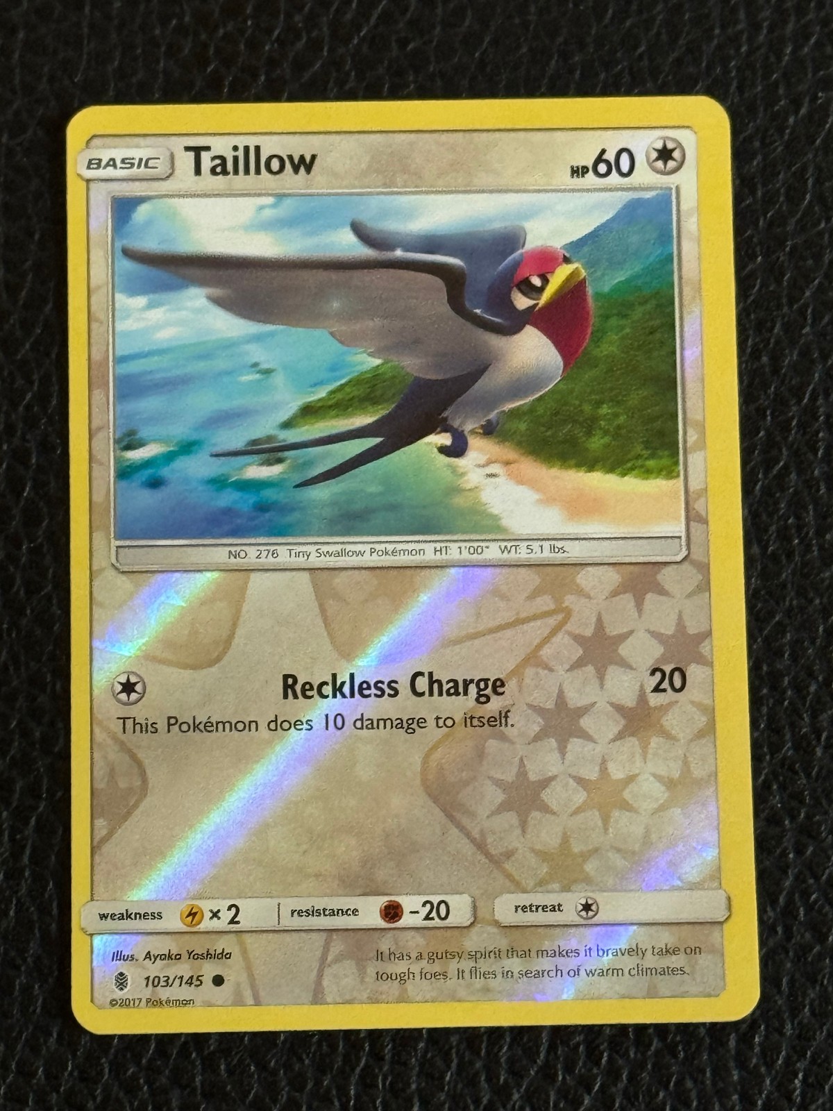 Taillow 103/145 SM - Guardians Rising Common Reverse Holo Pokemon TCG