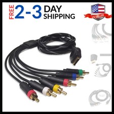 Component Audio Video Cable for PS2 / PS3, HD Multi Out Composite RCA Audio V...