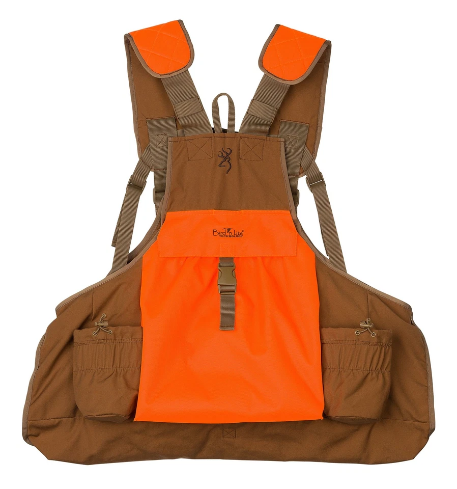 Browning Strap Bird N' Lite 2.0 w/o Embroidery Vest, Tan/Blaze, 2XL, 3059335804 - Image 2 of 2