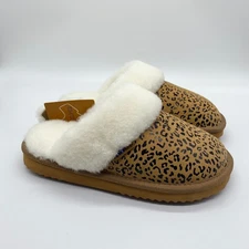 EMU Ridge Australia Harper Womens Size 6 Leopard Print Sheepskin Lined Slippers