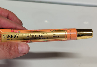 Nakery Beauty Lip Treatment Balm Peach Bellini Plumping Hyaluronic Vitamin E