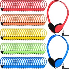 150 Pcs Classroom Headphones Bulk Class Set Adjustable Wired School Headphone...