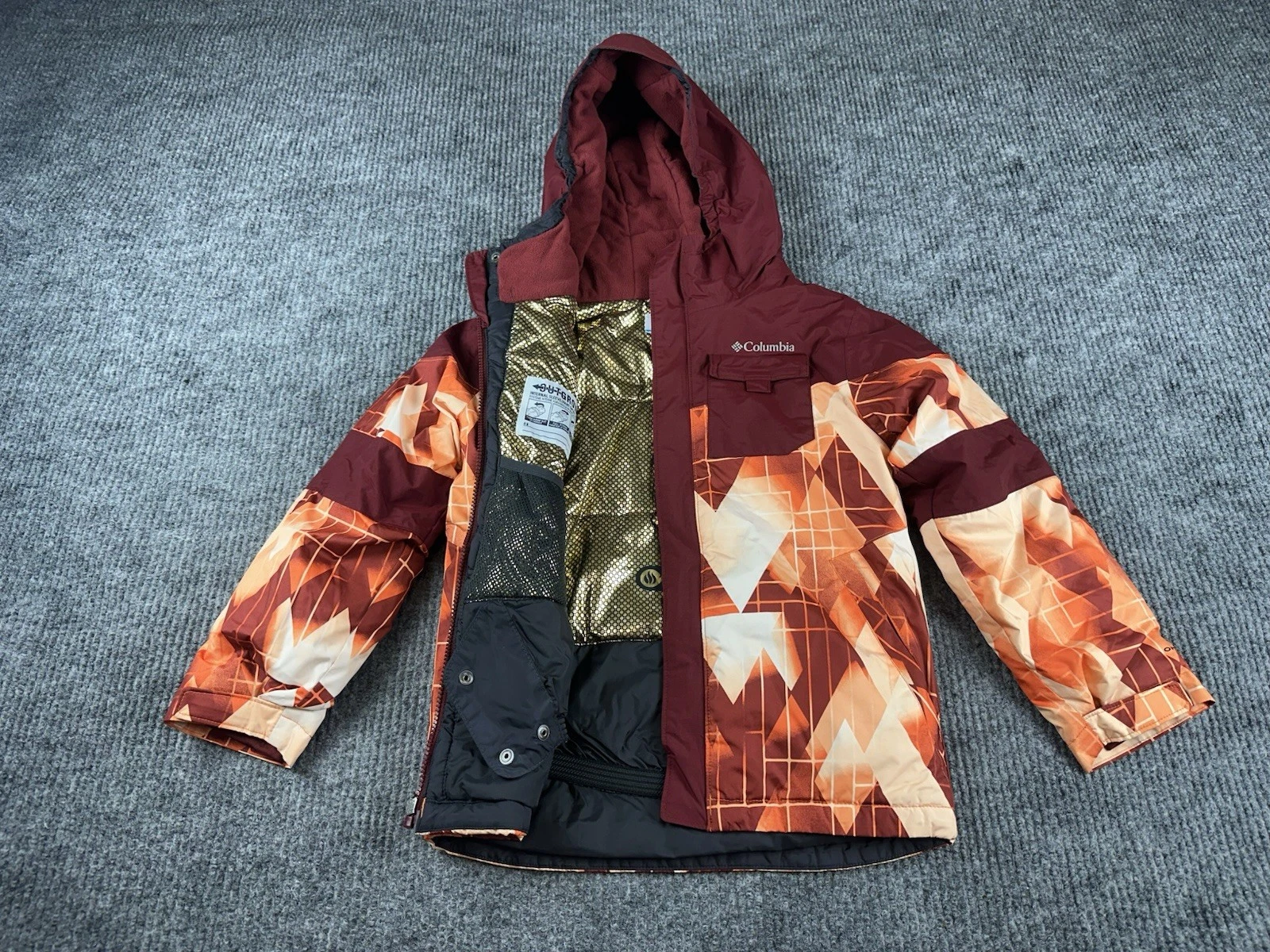 Columbia Jacket Kids Small 8 Geometric Gold Omni Heat Infinity Ski Coat Boy Girl
Opens in a new wind