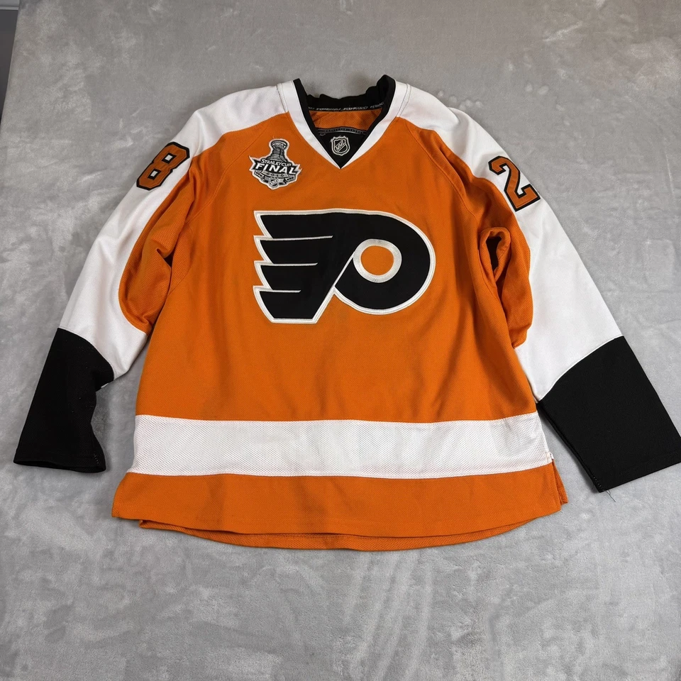 2010 Stanley Cup Finals Philadelphia Flyers Giroux #28 Jersey CCM 50 Reebok READ - Image 2 of 4