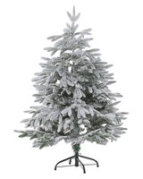 KüNstlicher Weihnachtsbaum Mit Schnee 120 Cm Schneebedeckt Weiß Bassie