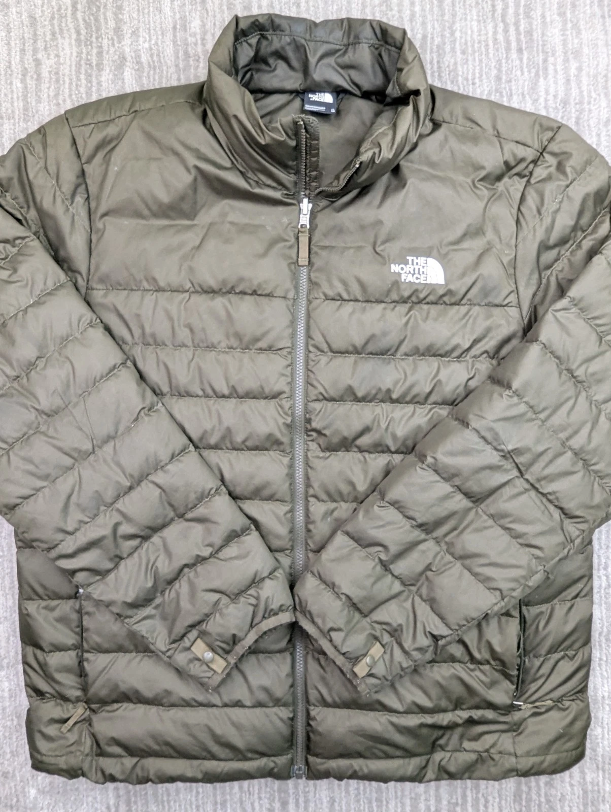 The North Face 550 Fill Down Puffer Jacket Green Mens XL Insulated Packable