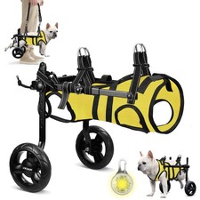 Lokshun Dog Wheelchair for Back Legs -SIZE Medium YELLOW -NEW