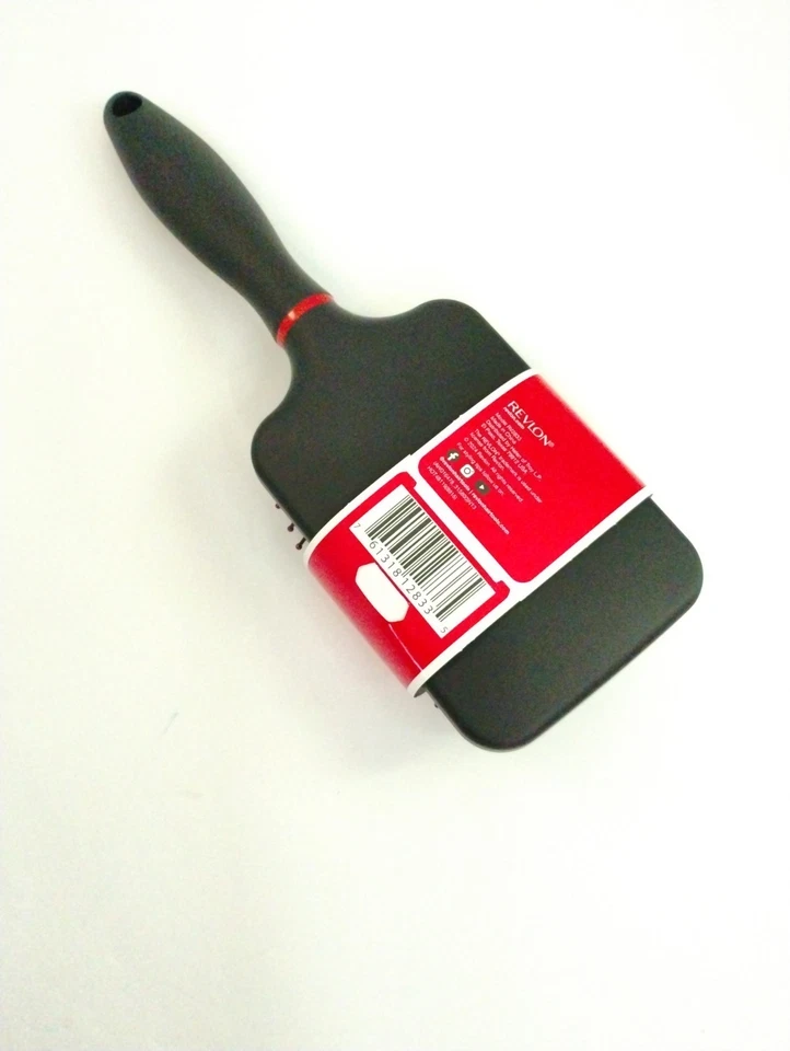 Revlon Straight and Smooth Soft Feel Paddle Hair Brush Black and Red  - Image 3 of 4
