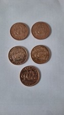 Half Penny / Halfpenny/ Ha?penny Coins  circulated. Set of 5.