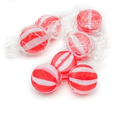 Cinnamon Striped Flavor Discs, Red White, Bulk Hard Nostalgia Candy 2 Pounds