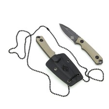 Neck Knife „Desert Black“ Taschenmesser - Outdoor Messer inkl. Kydex-Scheide