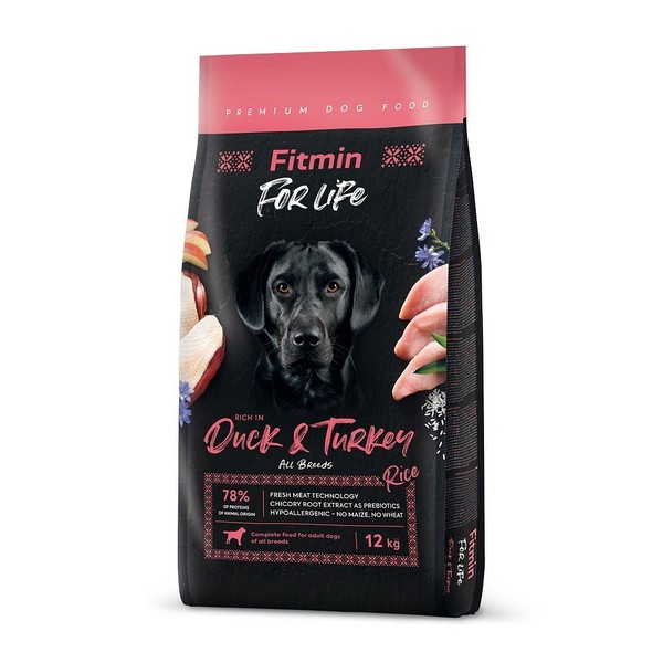 Fitmin Dog For Life Duck & Turkey Trockenfutter FüR Hunde 12 Kg-image