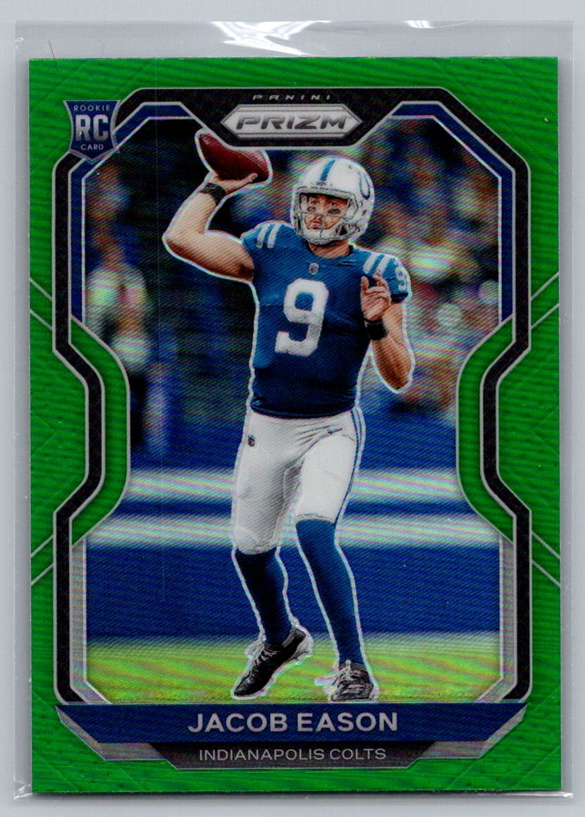 2020 Panini Prizm #331 Jacob Eason Prizm Green