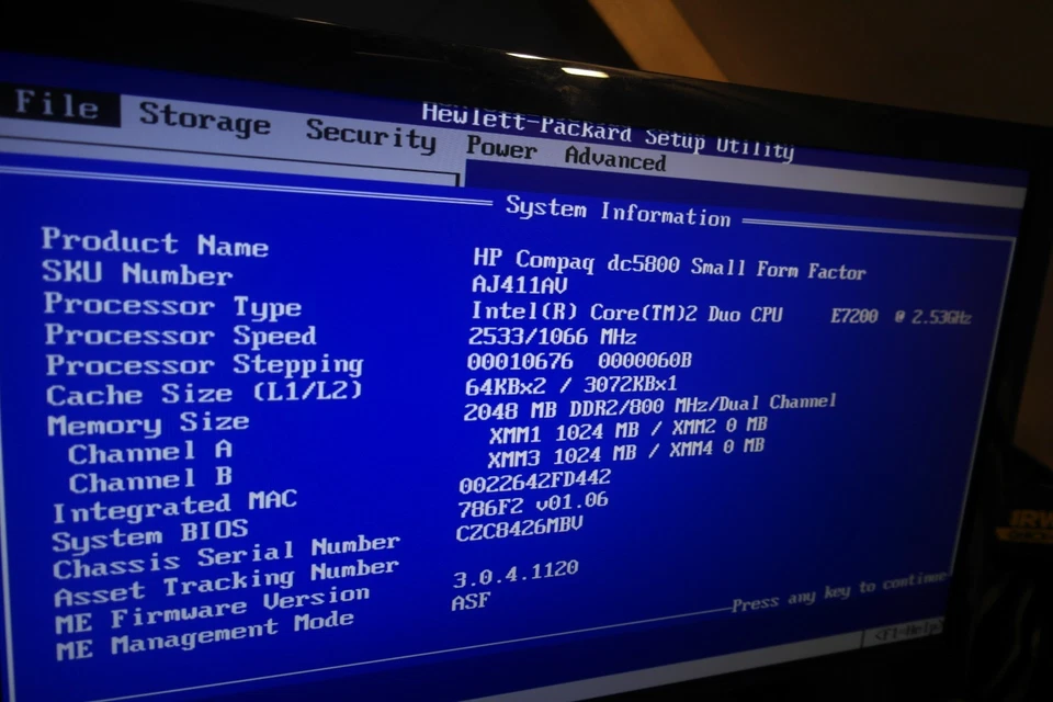 HP dc5800 SFF PC computer Core 2 E7200 2gb 160gb hdd VISTA COA DVI VGA PCI - Image 4 of 4