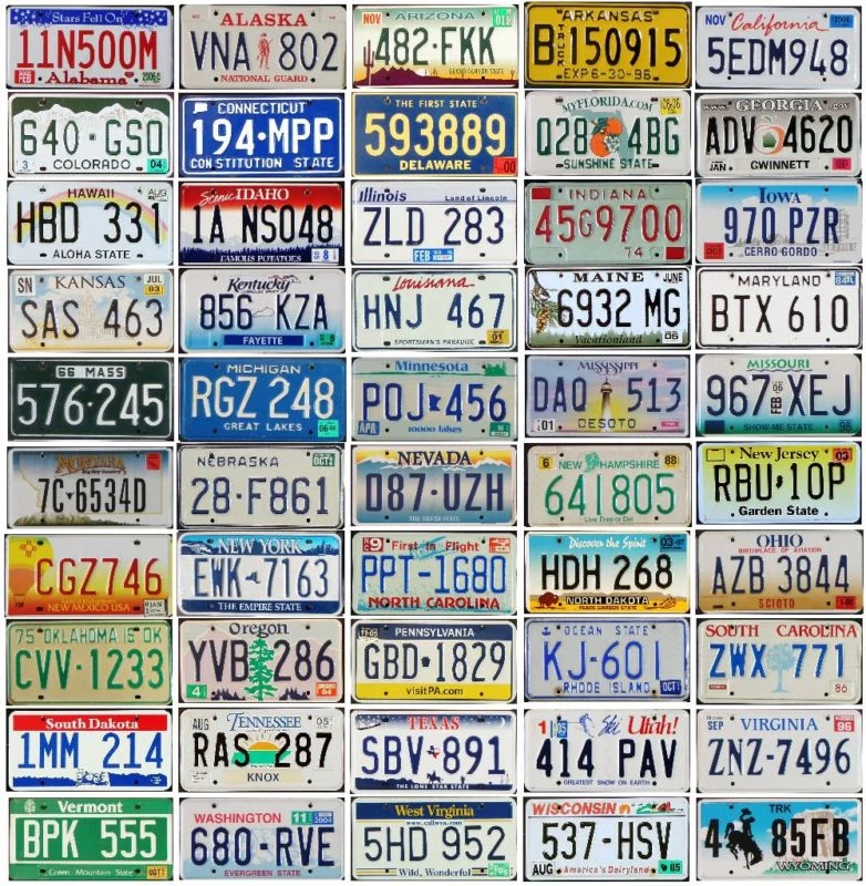 50 USA LICENSE PLATE Collection All 50 States Great Bar Room Decor Tags