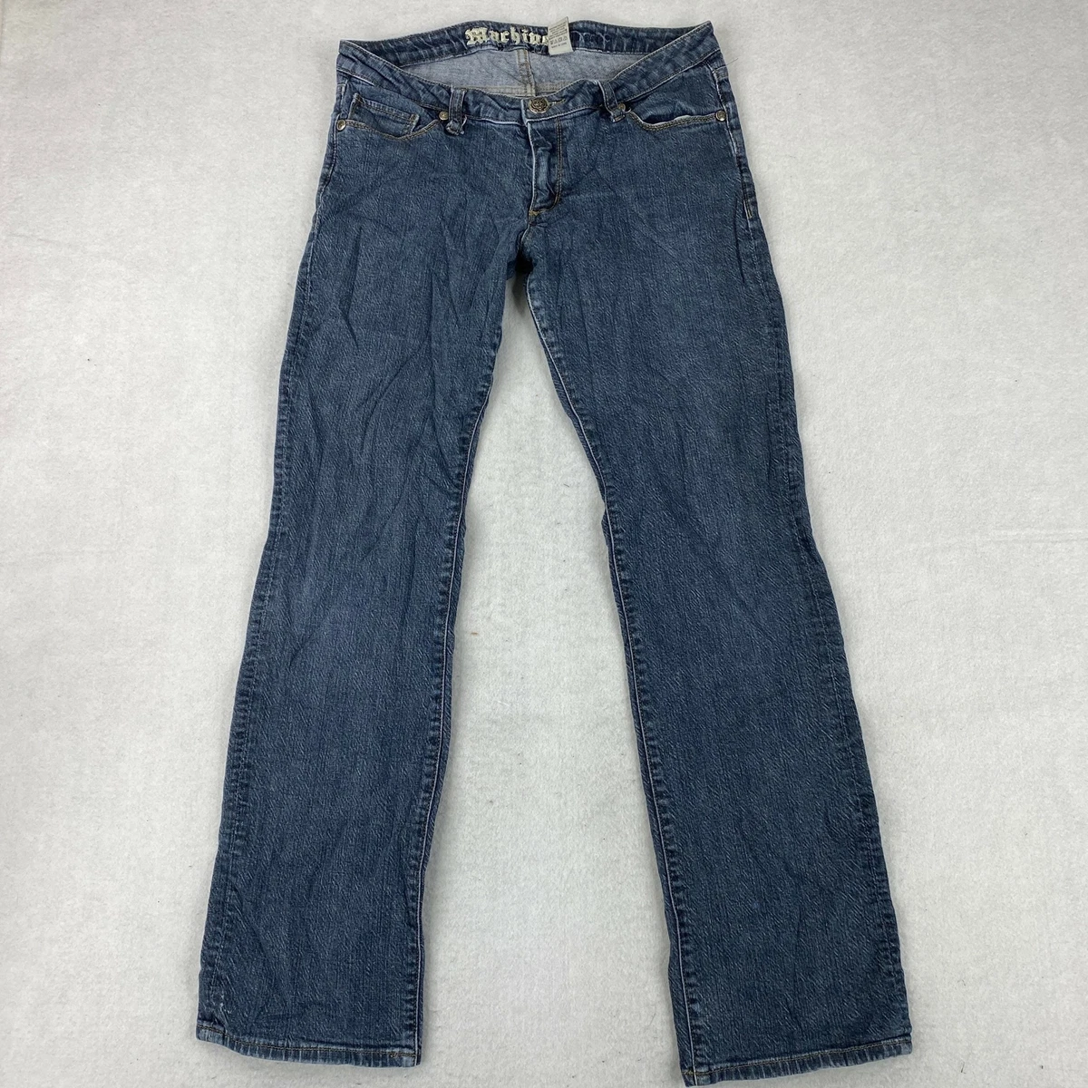 Machine Nouvelle Mode Bootcut Jeans Womens 11 Blue Low Rise 5 Pocket Medium Wash