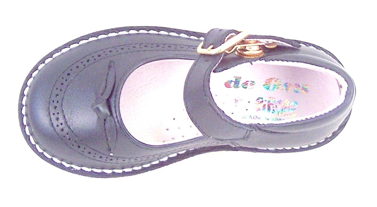 DE OSU Spain Girls Navy Blue Leather Dress-School Shoes European-  Size 5-8