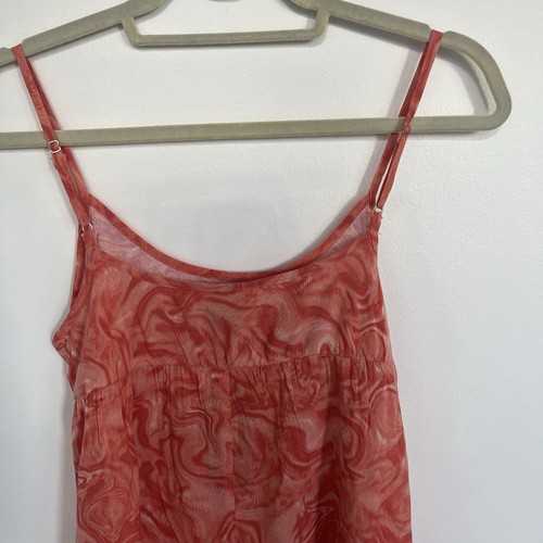 Vestido babydoll tejido sin mangas naranja XXS Wild Fable para mujer - Imagen 4 de 6