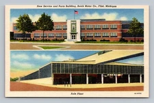 FLINT MI NEW SERVICE AND PARTS BUILDING FOR BUICK MOTOR COMPANY POSTCARD (J-3)