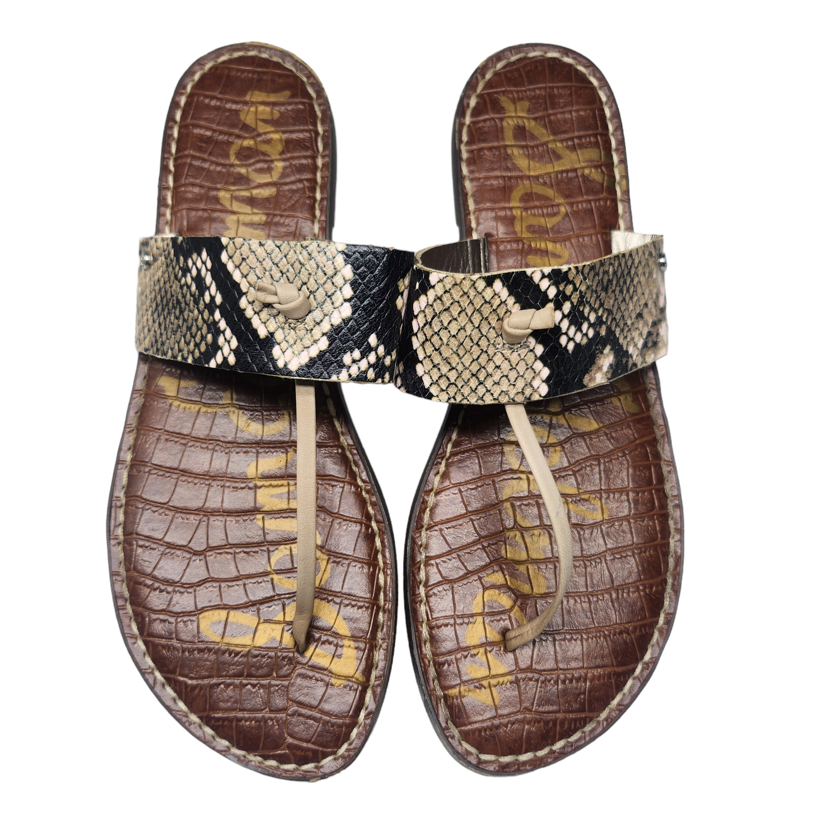 Sam Edelman Shoes Womens 7.5 Python Black Tan San… - image 1