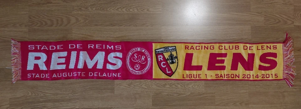 Écharpe Stade de Reims & RC Lens - 2014/2015 - Foot Ligue 1 - Photo 1/1