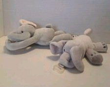 Philips Avent Soothie Pacifier Holder Elephant Gray Plush Toy Burton Burton