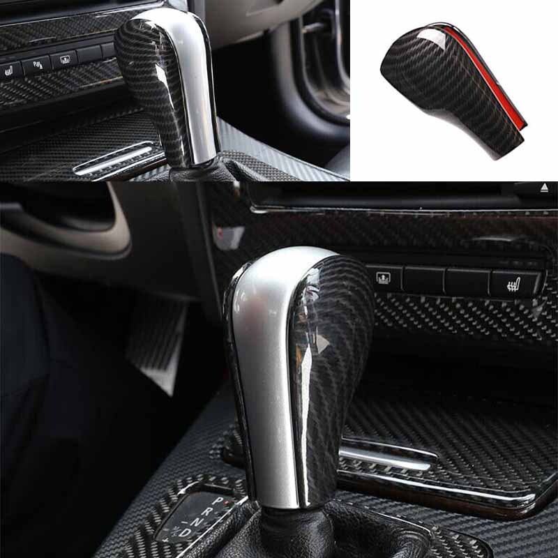 Shift Knob Cover 2004-10 Fit For BMW 5 Series Central Console Gear Carbon Fiber