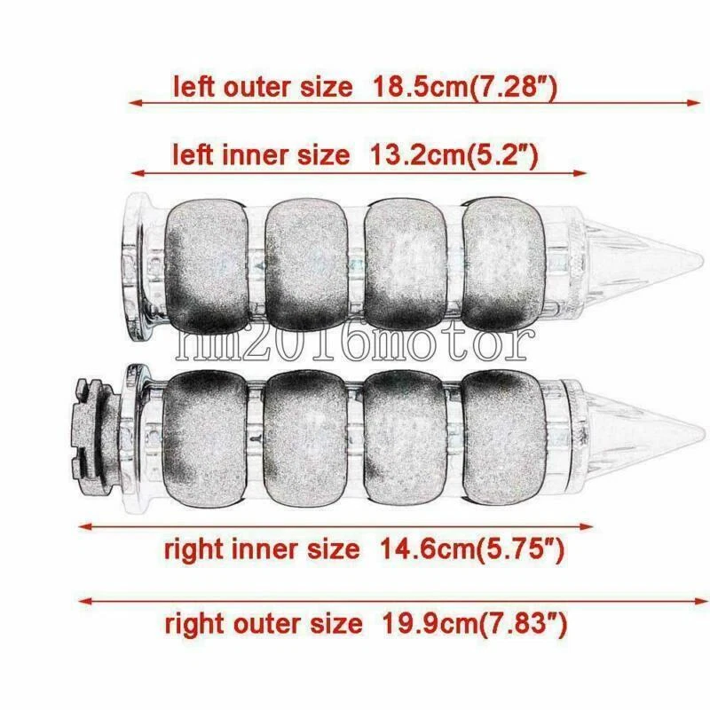 Empuñaduras de manillar de 1" para Yamaha V-Star 250 650 950 1100 1300 clásicas cromadas Foto 2 de 4