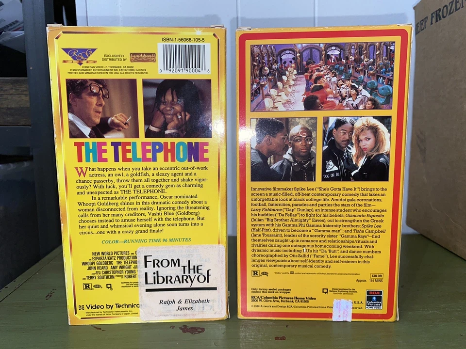 The Telephone VHS Tape 1990 + School Daze VHS 1988 Rare Collection OOP HTF Cult - Image 2 of 4