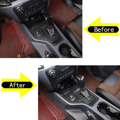 Carbon Look Center Console Gear Knob Frame for Ford Ranger T7 T8 2015-2021 - Picture 2 of 8