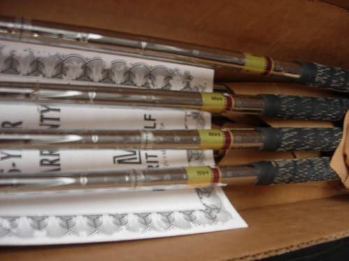 RHR NIB Golden Oldie Merit Golf 1994 NEW FUSION Irons 3-PW RH Steel REGULAR - Picture 7 of 12
